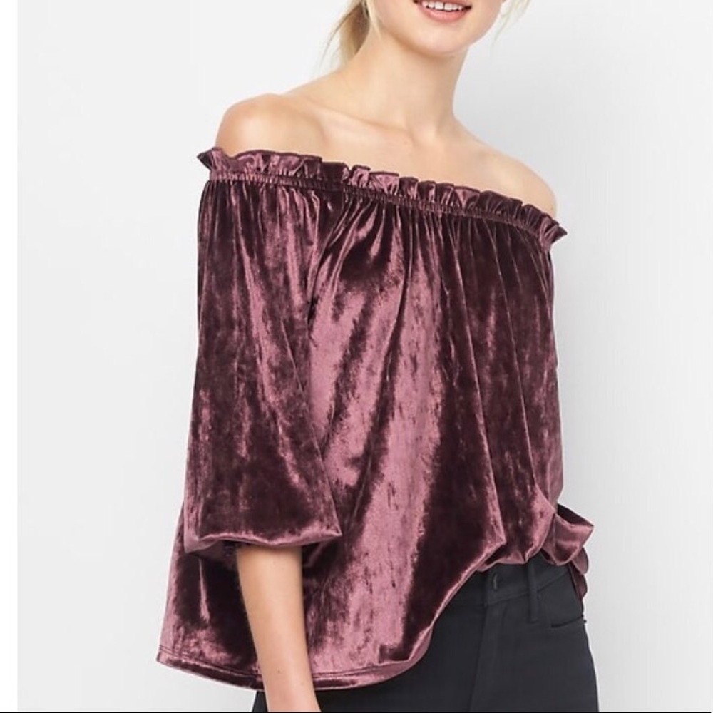 Velvet Off the Shoulder Top